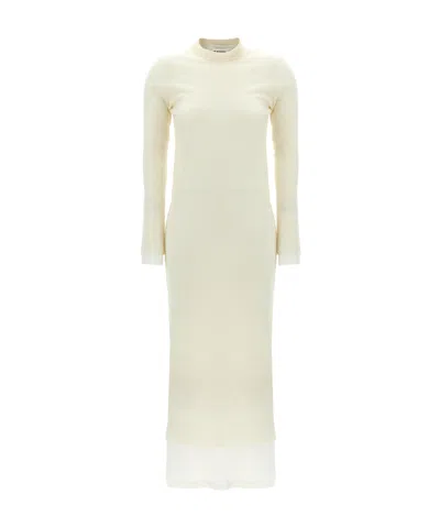 JIL SANDER JIL SANDER CREWNECK KNITTED MAXI DRESS