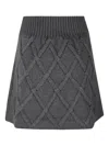Jil Sander Elastic Waist Skirt In Gray