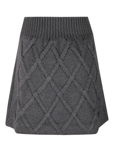 JIL SANDER KNITTED MINI SKIRT