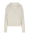 Jil Sander Ivory Cashmere Blend Oversize Sweater In White
