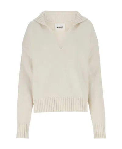 JIL SANDER JIL SANDER	LONG SLEEVED SPLIT-NECK JUMPER
