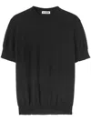 Jil Sander Knitted T-shirt In Black