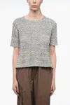 Jil Sander Knitted T-shirt With Reverse Stitchings In Grey