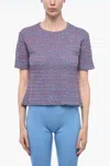 Jil Sander Knitted T-shirt With Reverse Stitchings In Purple
