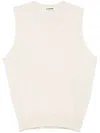 Jil Sander Knitted Tank Top In Neutrals