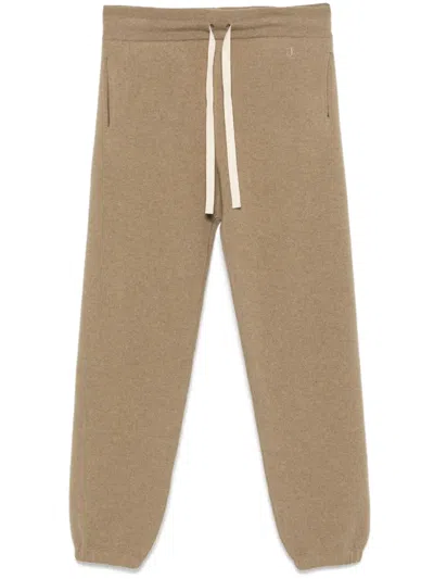 Jil Sander Knitted Track Pants In 褐色