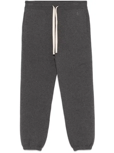 Jil Sander Knitted Track Pants In 灰色