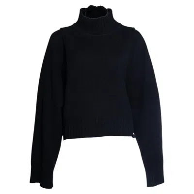 Pre-owned Jil Sander , Knitted Turtle Neck Sweater In Black