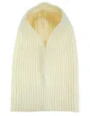 Jil Sander Knitted Wool Bonnet In White
