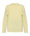 Jil Sander Pastel Yellow Cashmere Blend Sweater In Yellow