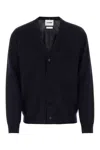 Jil Sander V Neck Cardigan Made From Wool In Blue