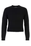 Jil Sander Midweight Alpaca Wool Sweater In Black