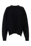 Jil Sander Black Wool Blend Sweater In Black
