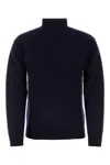 Jil Sander Man Turtleneck Midnight Blue Size 40 Wool In Blue