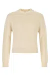 Jil Sander Ribbed Hem And Cuff Alpaca Blend Sweater In Brown