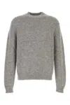 Jil Sander Melange Grey Alpaca Blend Sweater In Gray
