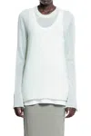 Jil Sander Set Canotta E Maglione In Green