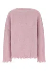 Jil Sander Oversized Sweater Wool Frayed Hem In Pink