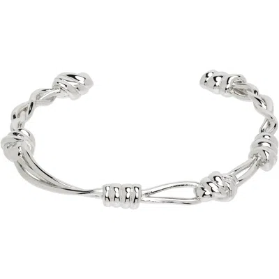 Jil Sander Knot Bracelet In Metallic