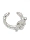 Jil Sander Knot Cuff Bracelet In Grey