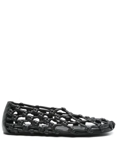 Jil Sander Knot-detail Ballet Flats In 001