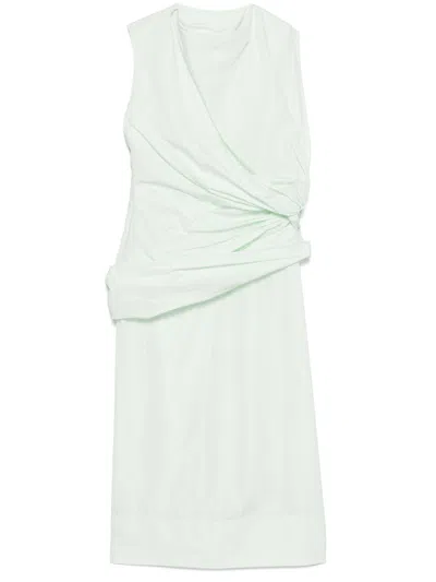 Jil Sander Knot-detail Midi Dress In Green