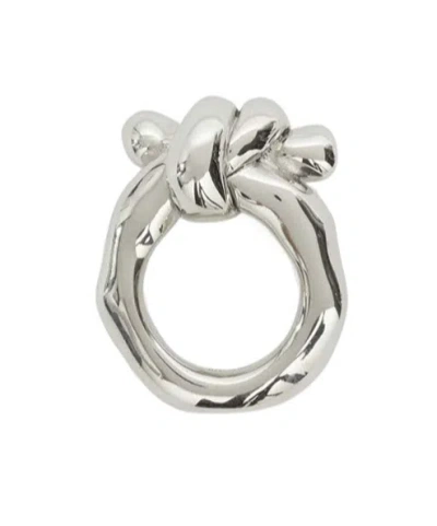 Jil Sander Knot-detail Ring In White