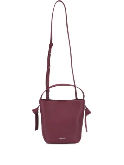 Jil Sander Knot-detail Shoulder Bag In Red