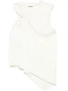 Jil Sander Light Beige Asymmetric Top With A Knot In Neutrals