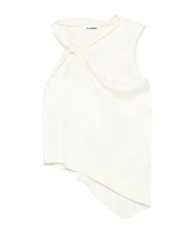 JIL SANDER JIL SANDER SLEEVELESS KNOT DETAILED TOP
