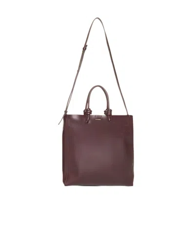 Jil Sander Knot-detail Tote Bag In Brown
