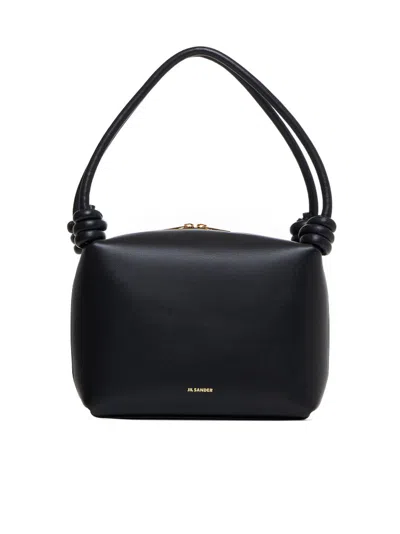 Jil Sander Knot Detailed Small Tote Bag In Black