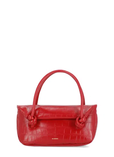 Jil Sander Knot Hand Bag In Red