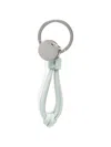 Jil Sander Knot Loop Leather Keyring In Green