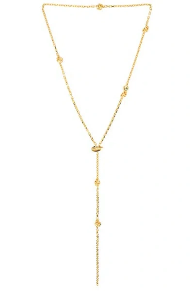 Jil Sander Knot Necklace In Gold