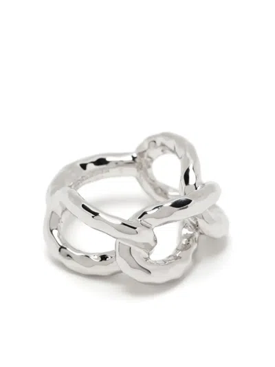 Jil Sander Knot Ring In Gray