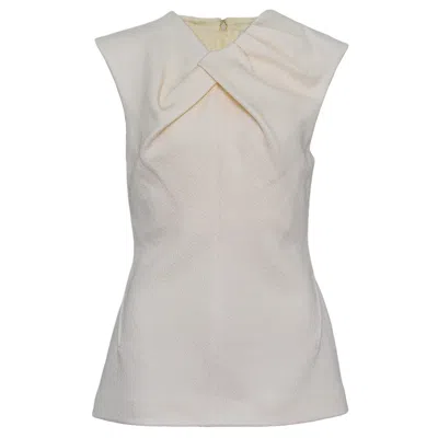 Jil Sander Knot Shiny Double Face Tank Top In Gray