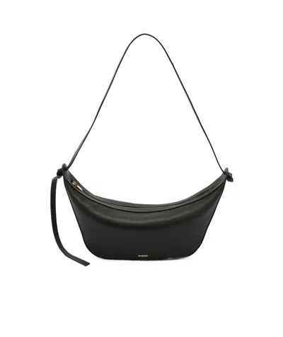 Jil Sander Knot-detailing Shoulder Bag In Black
