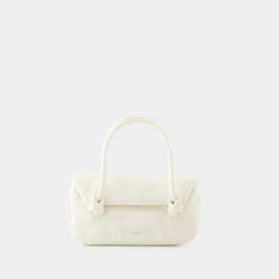 JIL SANDER KNOT SM SHOULDER BAG - JIL SANDER - LEATHER - BEIGE