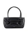 Jil Sander Knot Sm Shoulder Bag - Leather - Black In Black