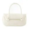 Jil Sander Calfskin Leather Knot Sm Shoulder Bag In White