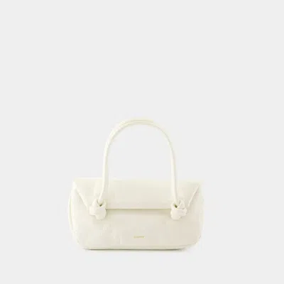 Jil Sander Knot Sm Shoulder Bag In White