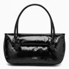 Jil Sander Women's Patent Leather Small Shoulder Bag In Black
