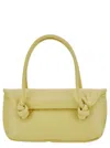 Jil Sander 'knot Small' Yellow Shoulder Bag With Laminated Logo