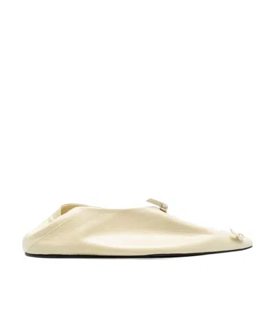 Jil Sander Knotted Leather Ballerina Shoes In Nude | ModeSens