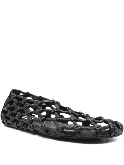 JIL SANDER KNOTTED LEATHER BALLET FLATS