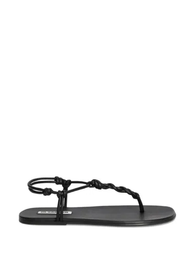 Jil Sander Knotted-strap Flat Sandals In Multi