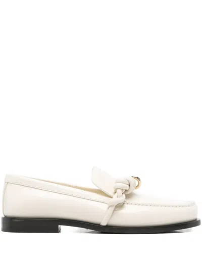 Jil Sander Knotted-upper Loafers In White