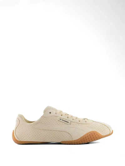 Jil Sander K-street Perforated Sneakers In Brown