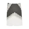 Jil Sander High Waist Gray Wool Skirt With Organza Hem In Gray